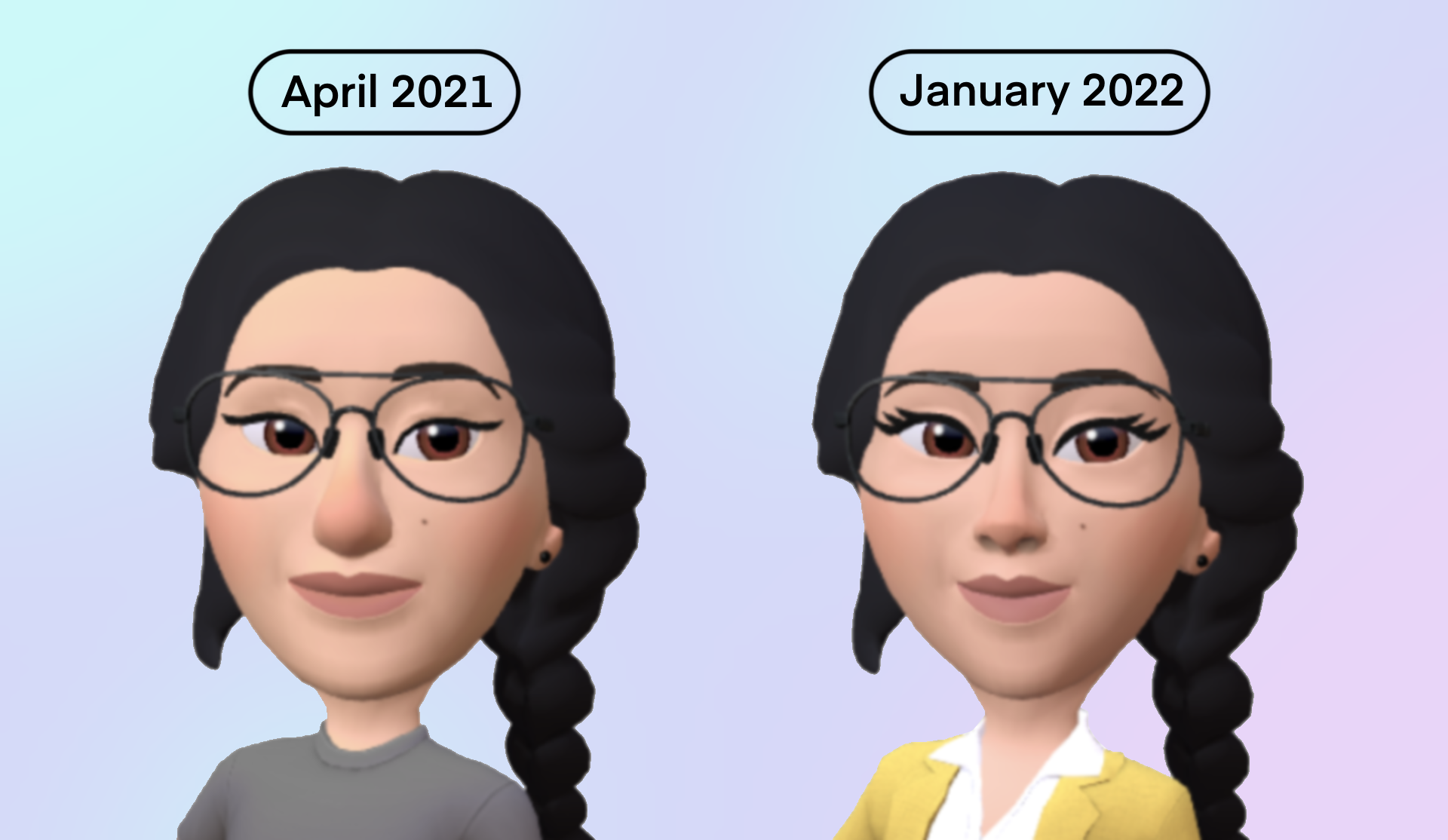 Meta avatar face update